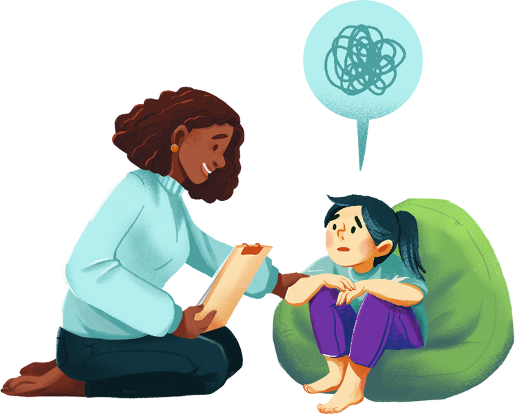 Textured Handdrawn Mental Health Consultation